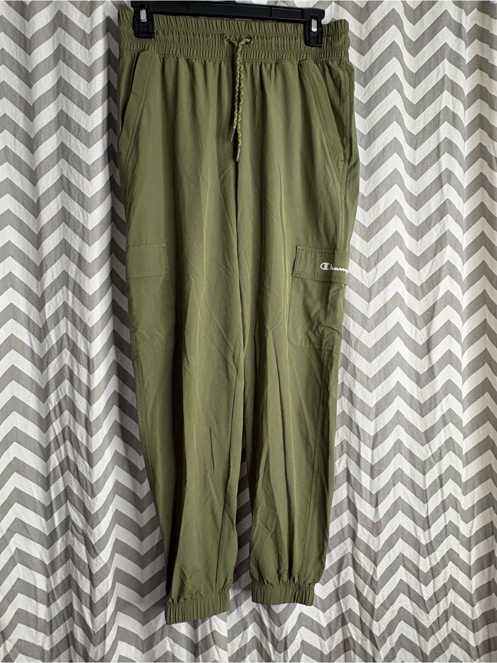 Champion Olive Green Drawstring Cargo Joggers
